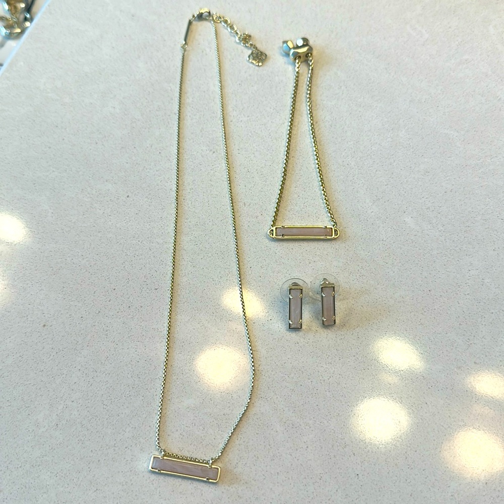 Kendra Scott, necklace, bracelet, earrings, set